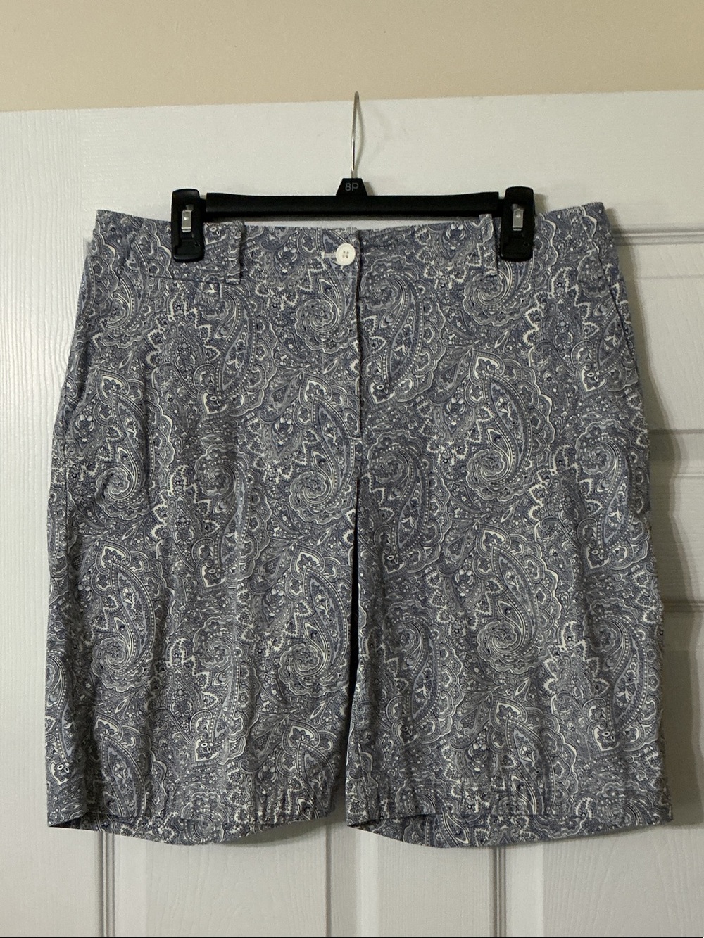 Talbots Blue and White Paisley Shorts